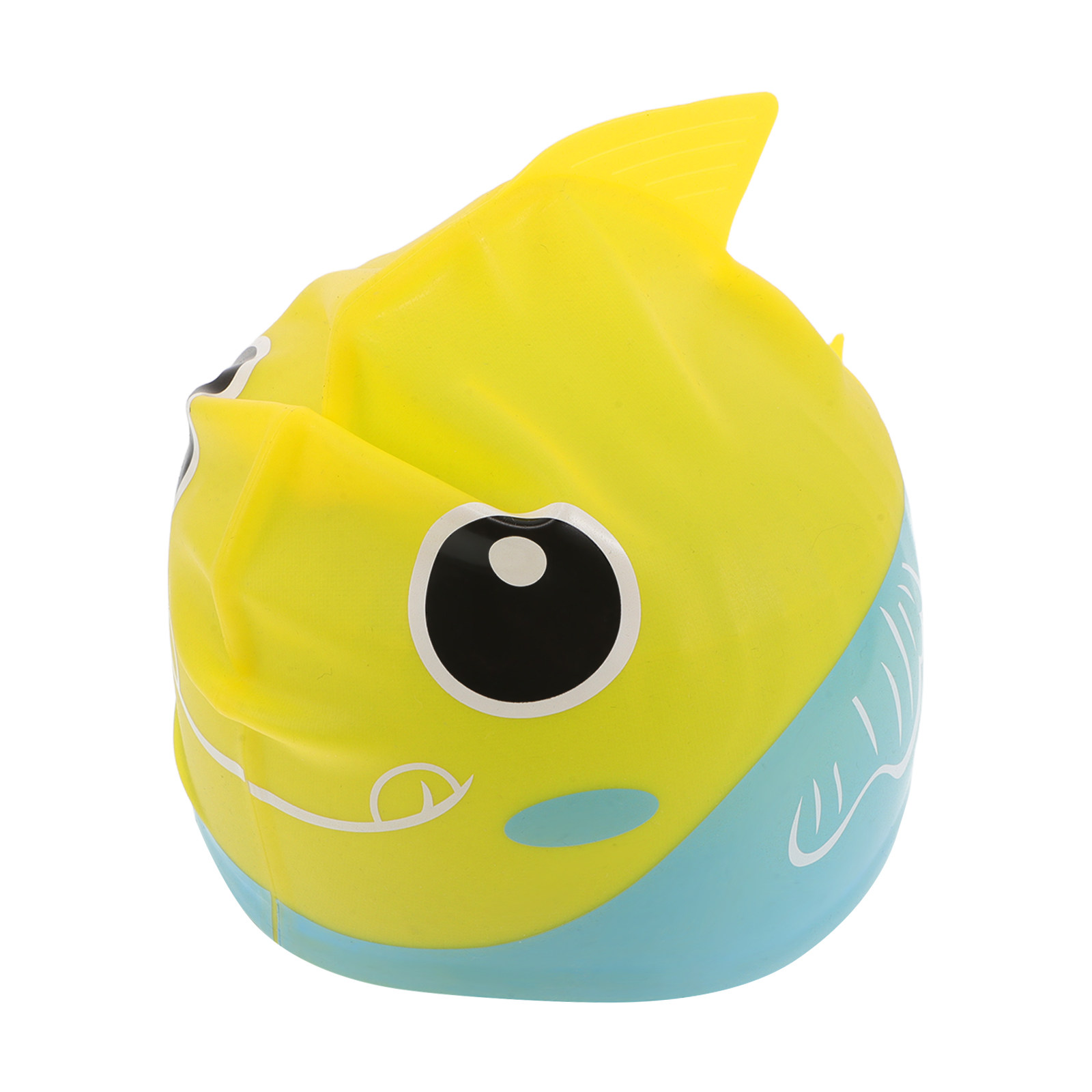 Swim Hat Silicone - シリコン製スイムキャップ。かわいい魚の柄で、防水性があり、耳を保護する。子供向けのプールパーティーに最適。