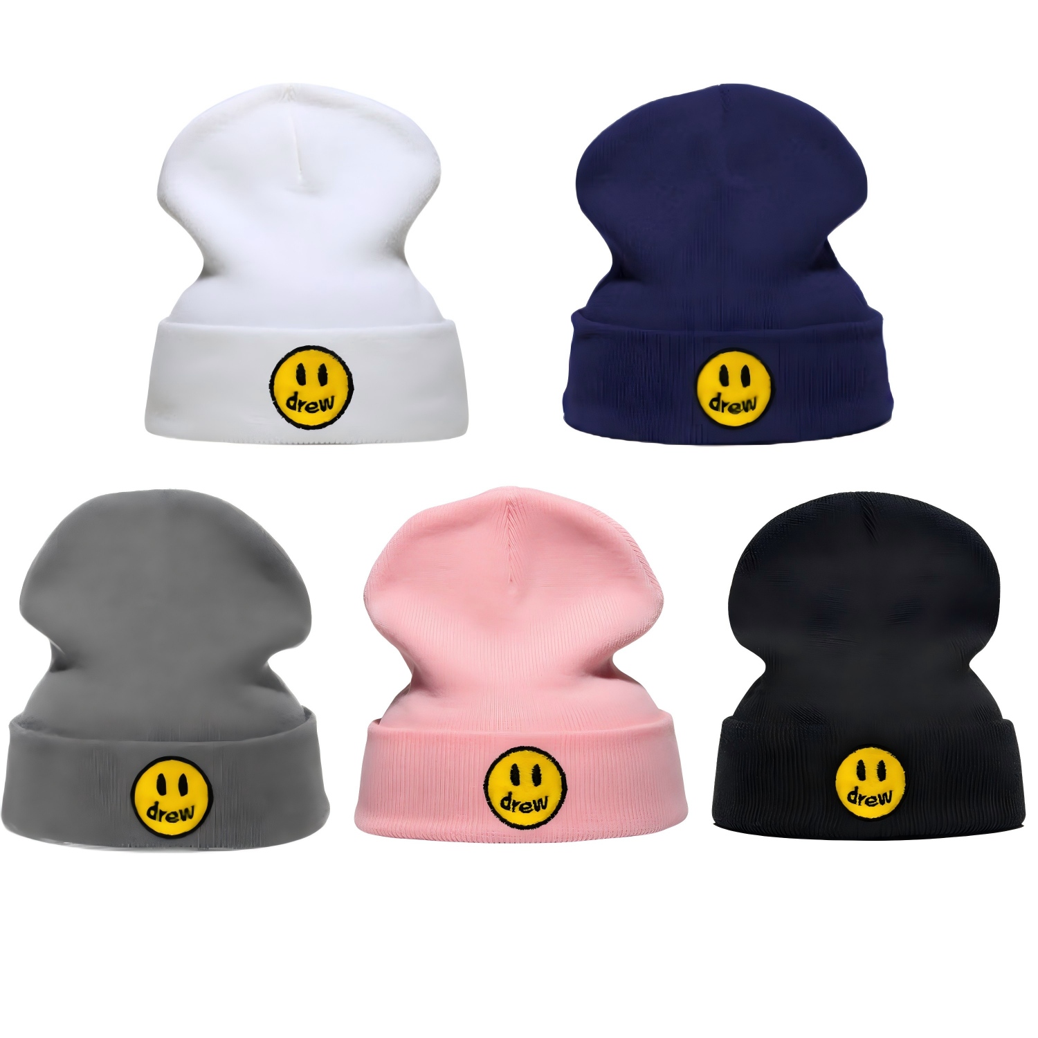 新作刺繍入りニットビーニー メンズ レディース 冬用 暖かい - Beanie Cuffed Knit のレビューと価格