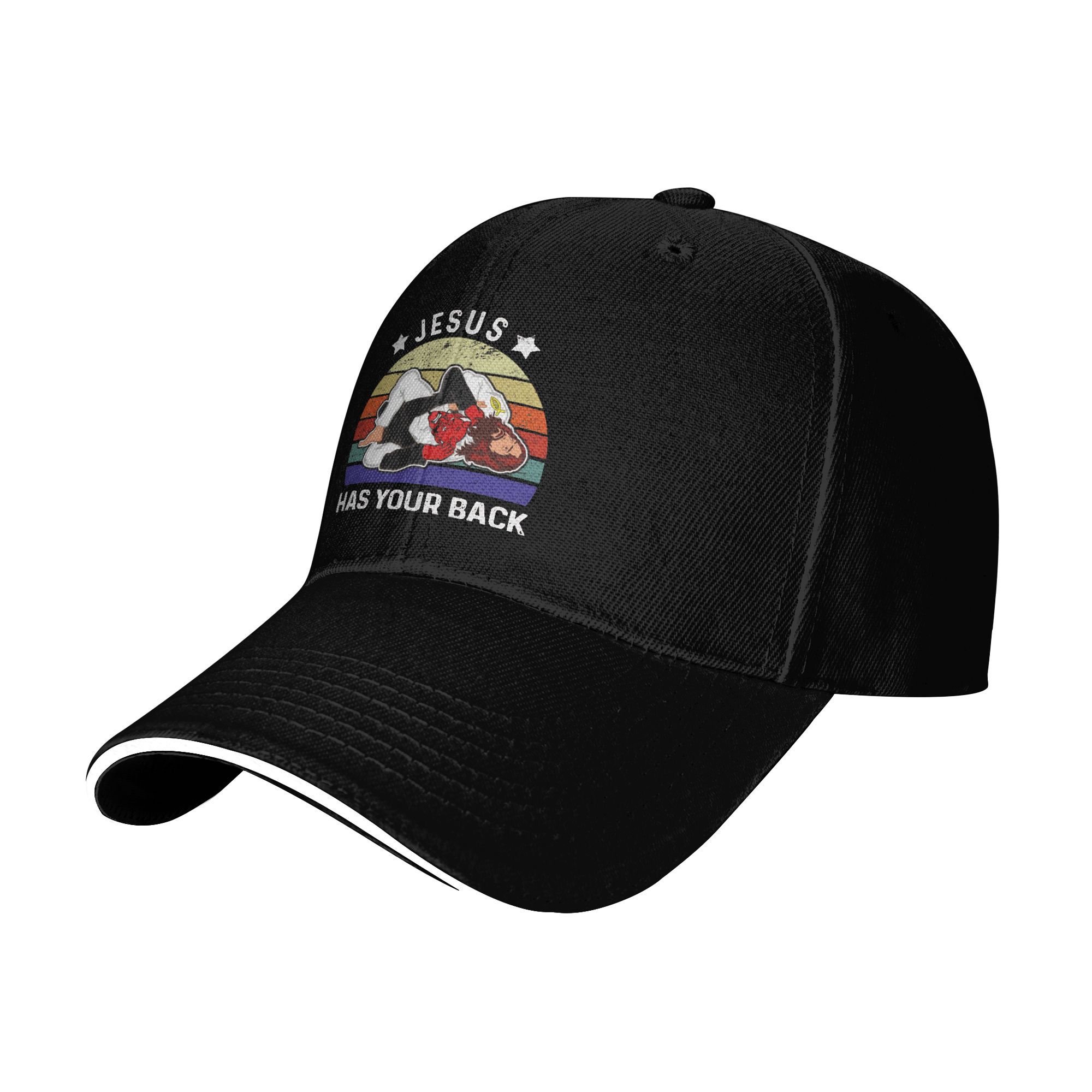 Jesus Has Your Back 柔術キャップ ユニセ - Golf Cap Dad のレビューと価格