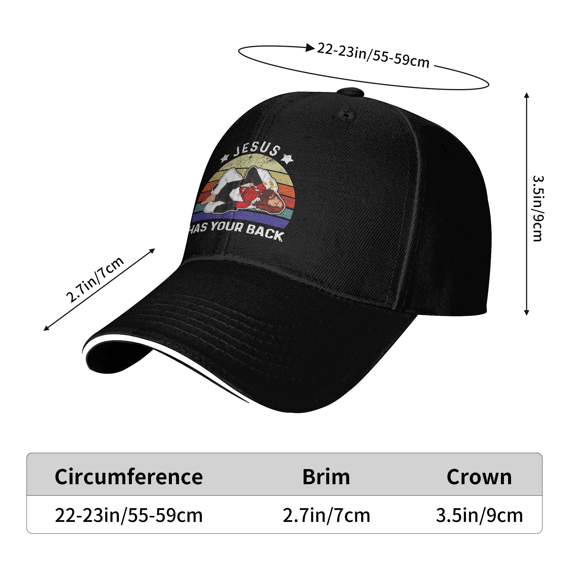 Jesus Has Your Back 柔術キャップ ユニセ - Golf Cap Dad のレビューと価格